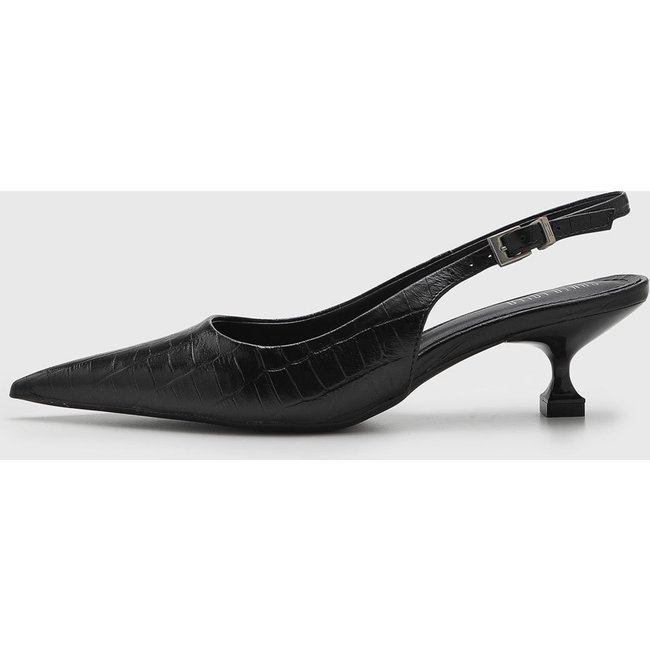 Scarpin Feminino Santa Lolla Salto Geométrico Preto