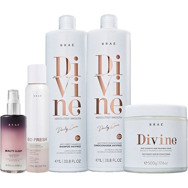 Brae Divine Kit Duo 1L Mascara 500g Beauty Sleep 100ml e So Fresh 150ml