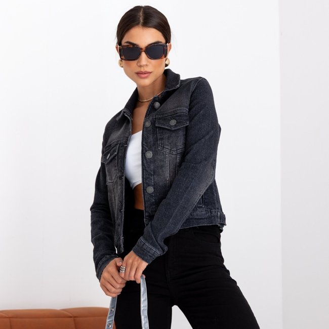 Jaqueta Jeans Black Feminina Revanche Muniesa