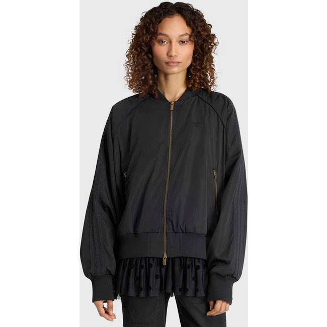 Jaqueta Bomber Feminina adidas Originals Babados Preta