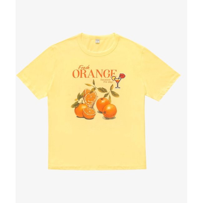 T- Shirt Meia Malha Feminina Rovitex Amarelo