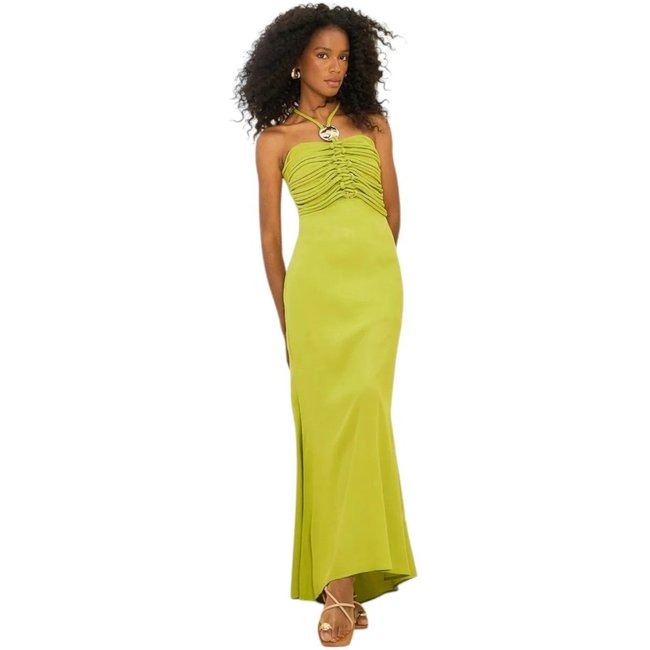 Vestido Open Longo Verde Glade
