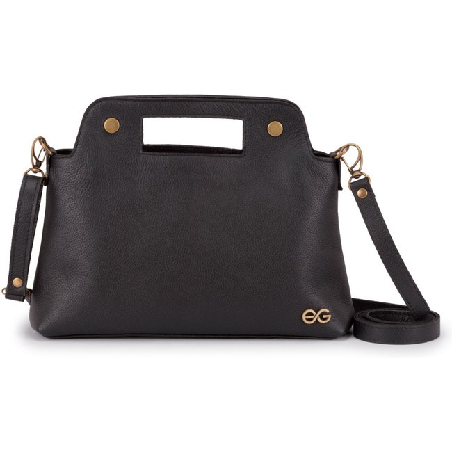 Bolsa Feminina Transversal/mão Média Tiracolo Couro Legítimo Preto