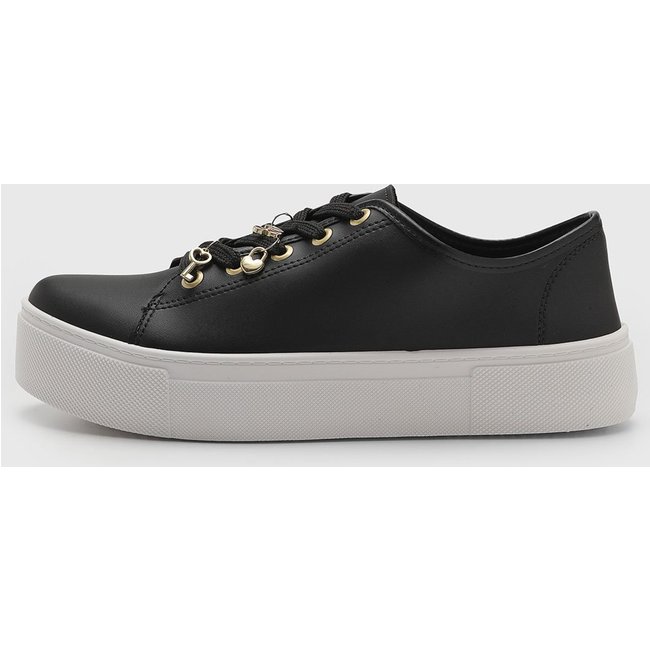 Tênis Feminino Moleca Cadarço Preto