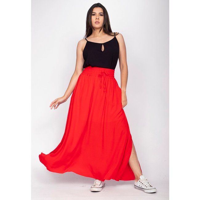 Saia Longa Amazonia Vital Viscose Vermelha