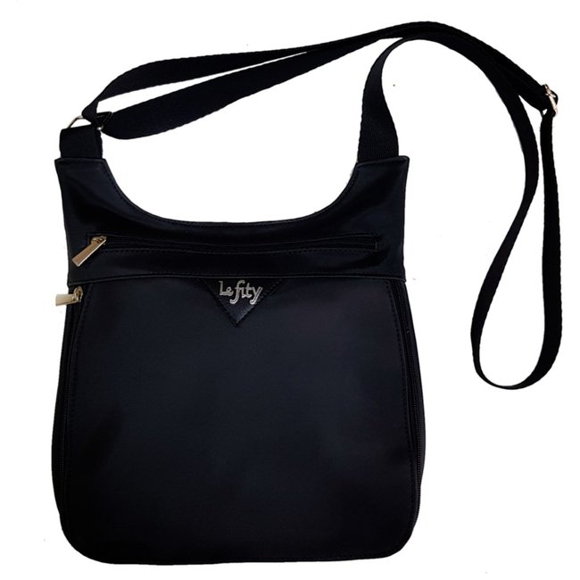 Bolsa Transversal Fashion Cor Preto Lefity