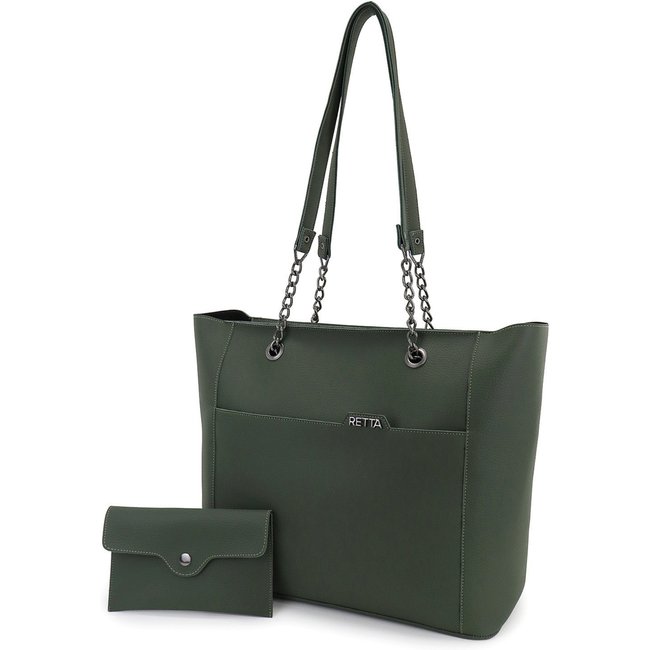 Bolsa Saco Grande Ombro e Mão Retta Oficial Verde