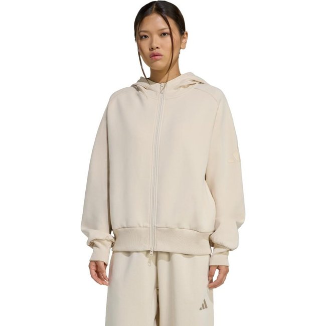 BLUSA CAPUZ SOFT LUX FECHO ZÍPER adidas Sportswear Bege