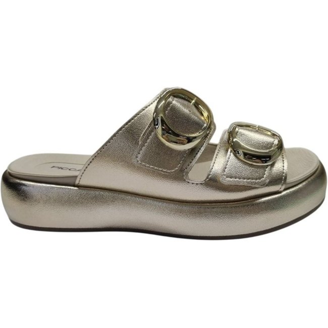 Tamanco Piccadilly Sol Salto Anabela Médio Feminino - Dourado - piccadilly