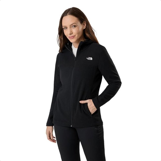 Jaqueta The North Face Feminina Fleece Glacier Full Hoodie Zíper Com Capuz Preto