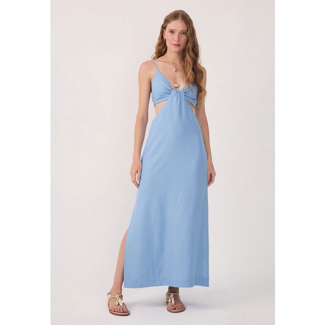Vestido Dress To Longo Cut Out Azul
