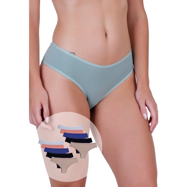 Kit 10 Calcinhas Femininas Microfibra Comportada Laterais Largas Concept Lingerie