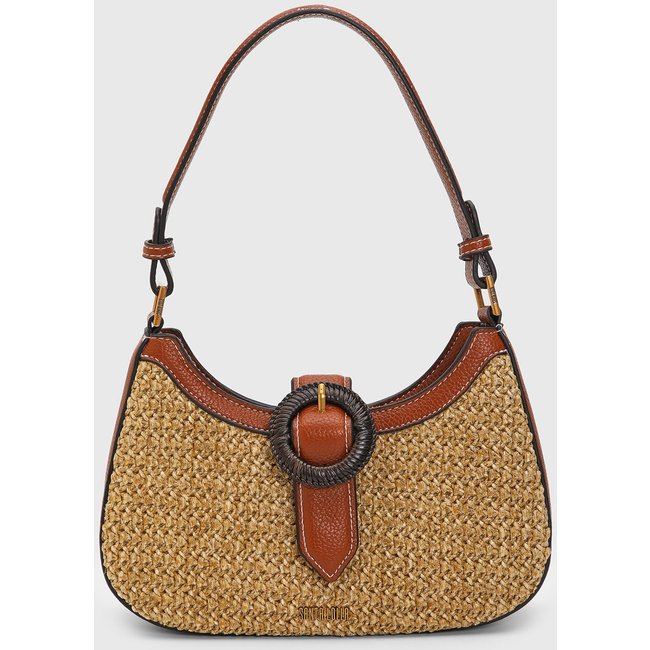 Bolsa Média Santa Lolla Tramada Palha