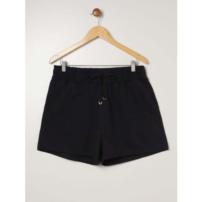 Short Moletinho Plus Size Feminino PRETO