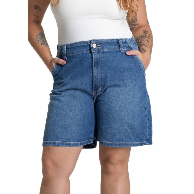 Bermuda Jeans Sawary Plus Size - 281367 - Azul - Sawary