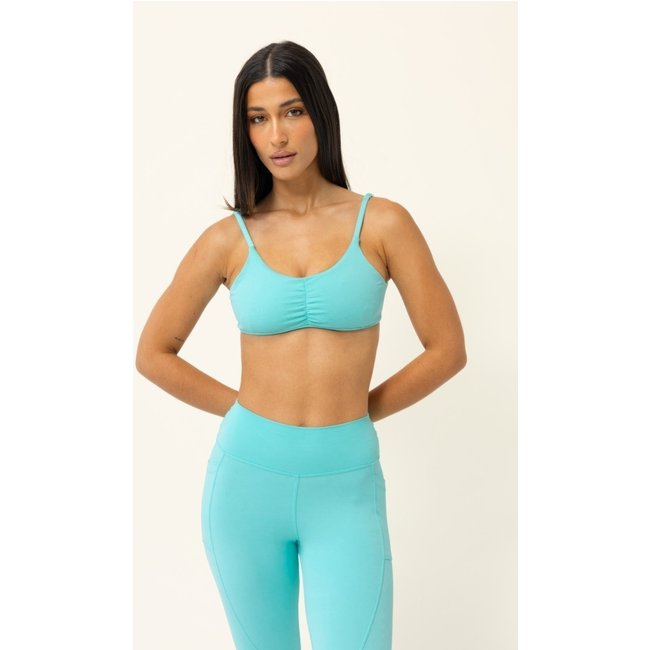 Top Alcinha Costas Abertas Azul Piscina