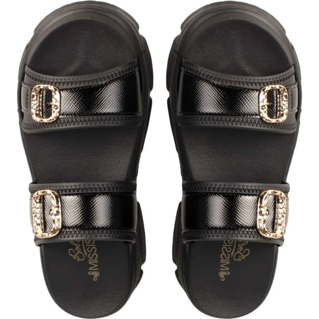 Chinelo Slide Feminino Mississipi Flatform Napa Preto