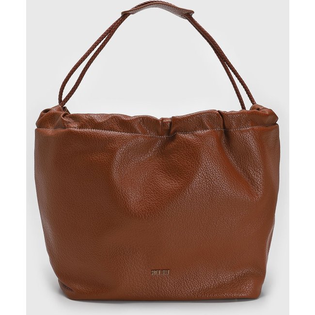Bolsa Feminina Santa Lolla Grande Texturizada Marrom