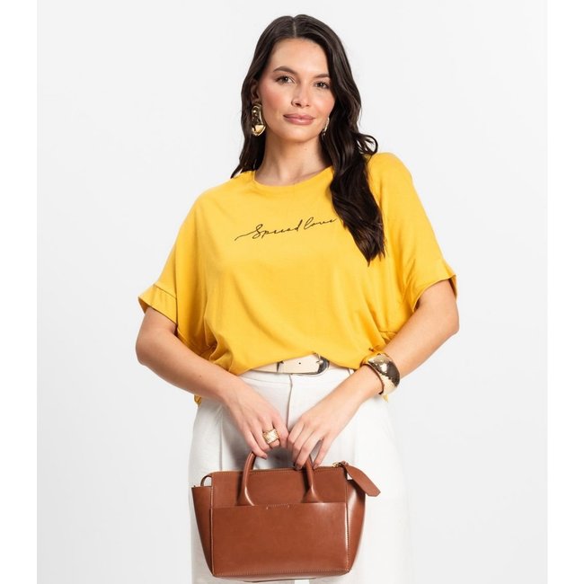 Blusa Feminina em Viscotorcion Rovitex Amarelo