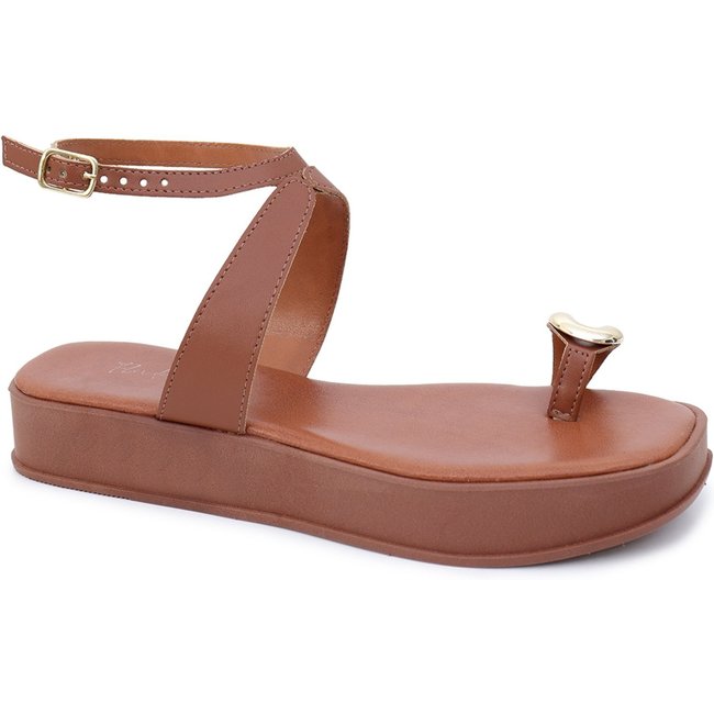 Sandália Anel de Dedo Caramelo Tamanco Flor de Griffe Rasteira Papete Solado Anatômico Confort Elegante Salto