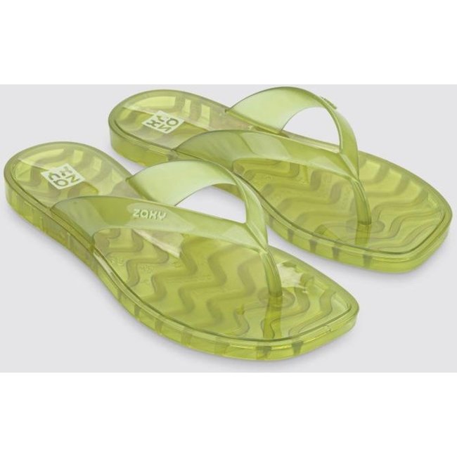 Chinelo Dedo Feminino Zaxy Jelly Verde