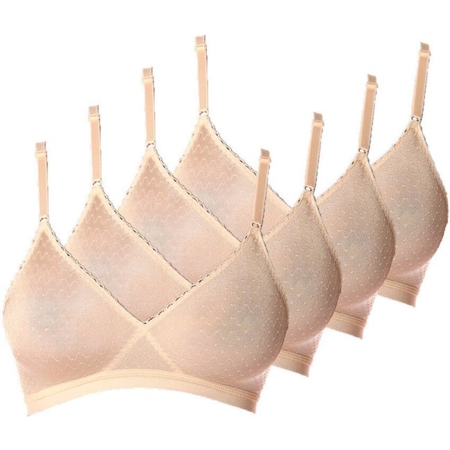 Kit com 4 Sutiãs sem Aro e sem Bojo Poás Demillus 61411 Amarelo