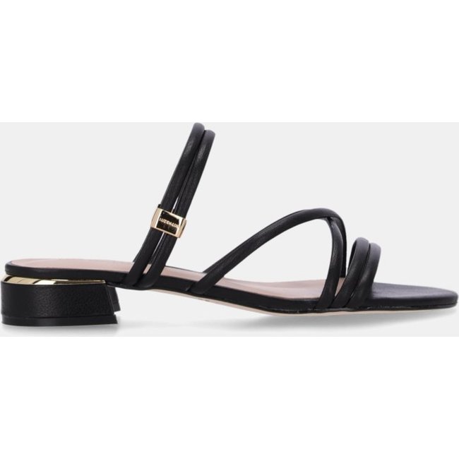 Chinelo Couro Laminati Ouro - 80910013 Luz Da Lua Preto
