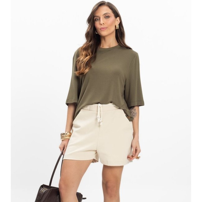 Shorts Piquet Verona Feminino Endless Bege