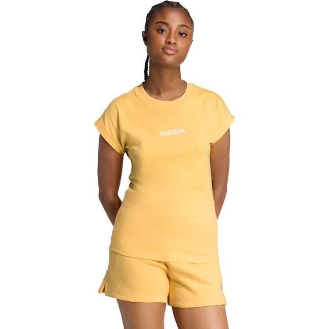 Camiseta Essentials Linear de Algodão adidas Sportswear Laranja