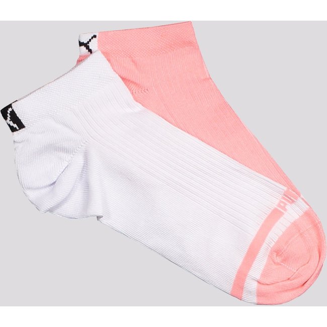 Kit Meia Puma Logo Sapatilha 2 Pares Feminina Branca e Rosa