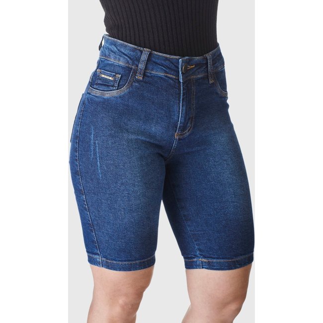 Bermuda Jeans HNO Jeans Ciclista Basic Confort Azul