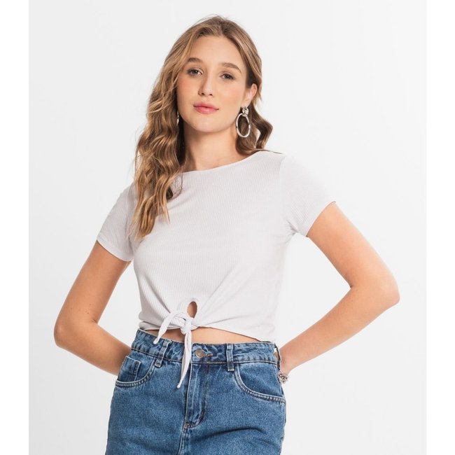 Blusa Feminina Ribana Canelada Select Branco