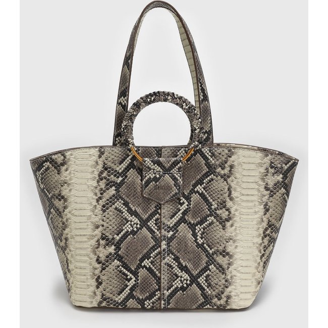 Bolsa Feminina Santa Lolla Animal Print Cobra Bege