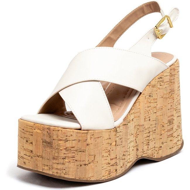 Sandália Feminino Anabela Plataforma 182175 Napa Off White