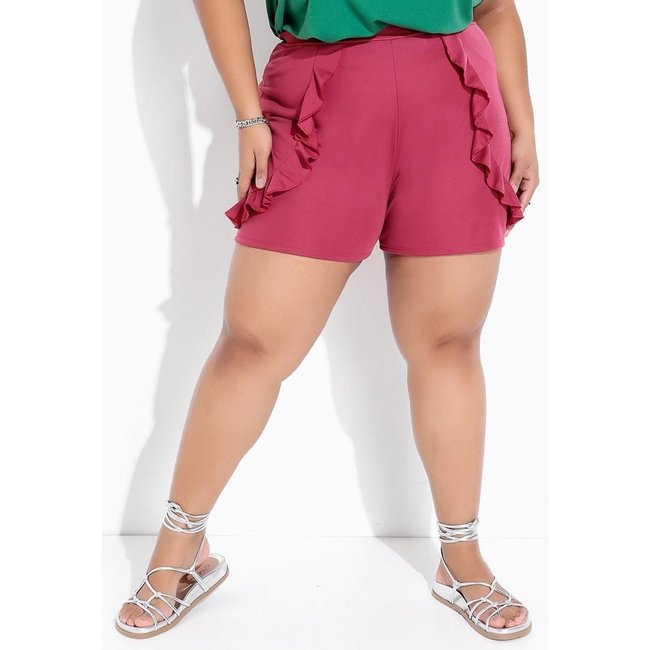 Short Em Malha Vinho Marguerite