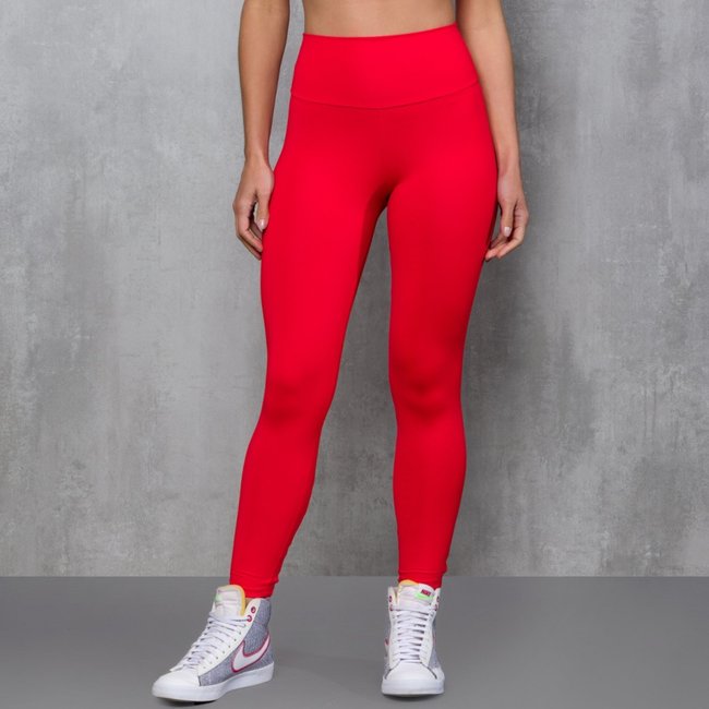 Calça Legging De Chelles Trançado na Perna Vermelha FT1102CA