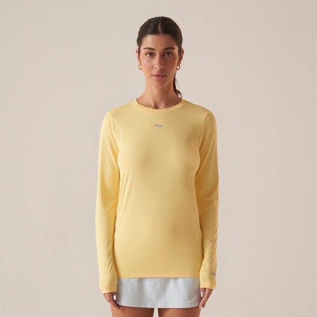 Camiseta Manga Longa Fila Sun Protect Breezy Feminina Incolor