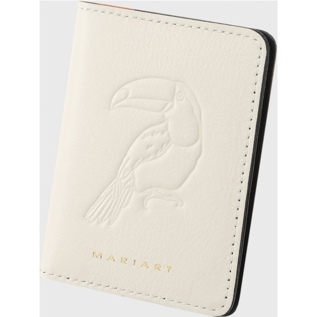Carteira Couro Mariart Fauna Branco Tucano