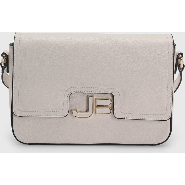 Bolsa Feminina Jorge Bischoff Logo Metálico Off-White