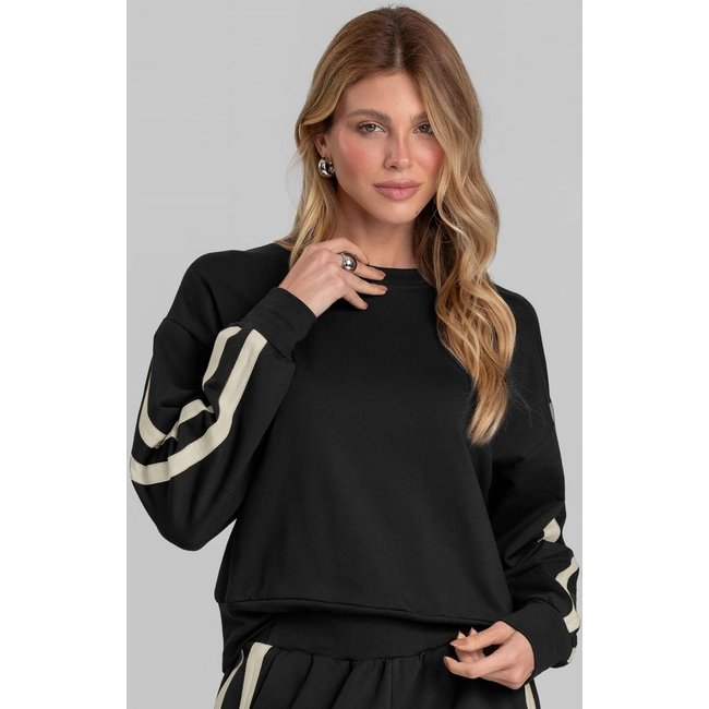 Moletom Feminino Em Molecotton Peluciado Dianna Preto