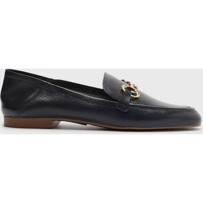 Mocassim Arezzo Detalhe Metálico Azul Marinho