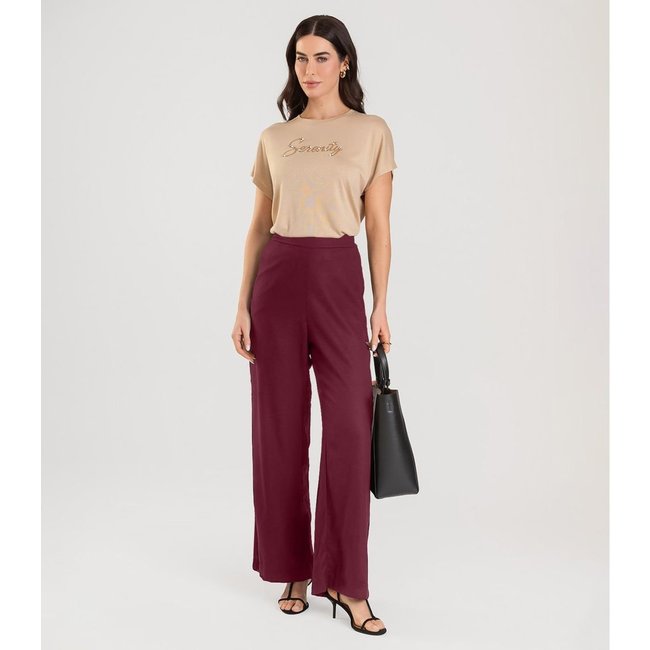 Calça Pantalona Feminina Dianna Vermelho