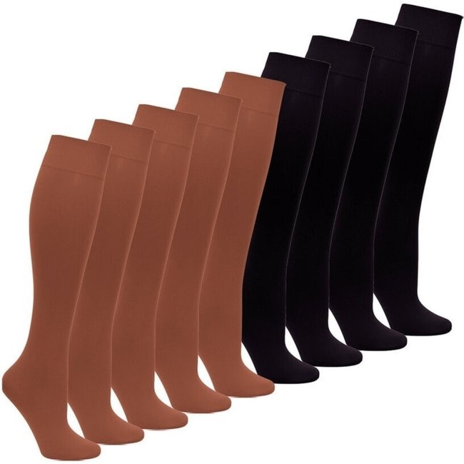 Kit 9 Pares de Meias 3/4 Fio 40 Opaca Loba 5550-001 Preto