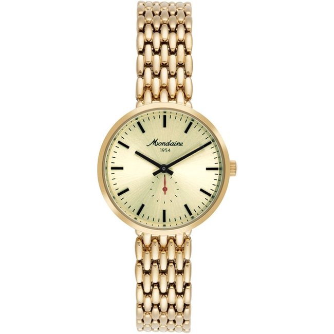 Relógio Feminino Dourado Index Completo Preto Mondaine