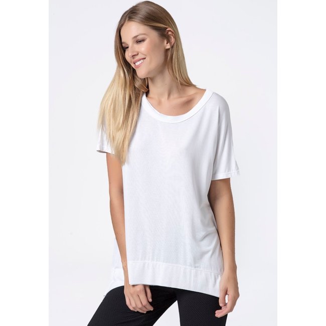 T-Shirt Ampla Amazonia Vital Malha Manga Curta Branca