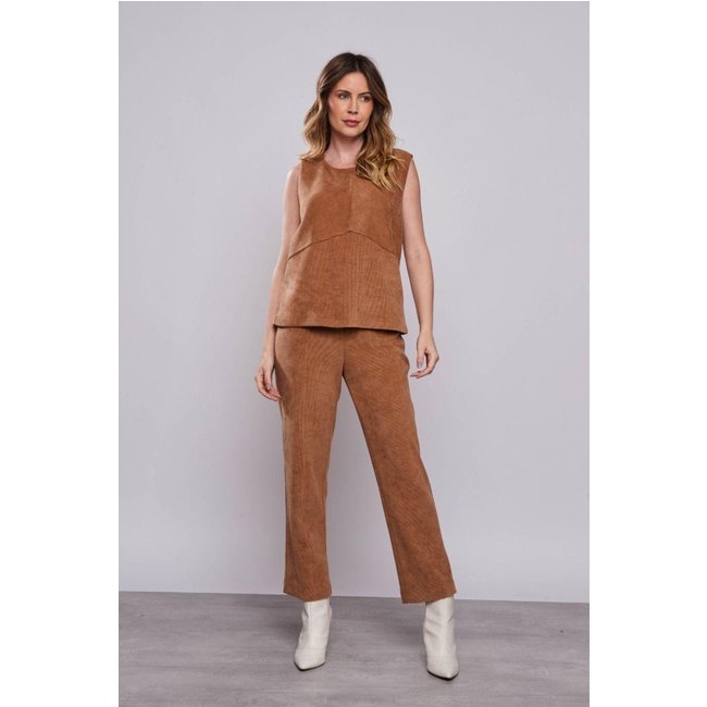 Calça Rubinella Pescador Corduroy Castanho