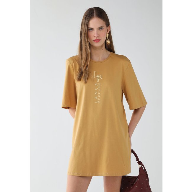 Vestido Feminino Lança Perfume T-Dress Mostarda
