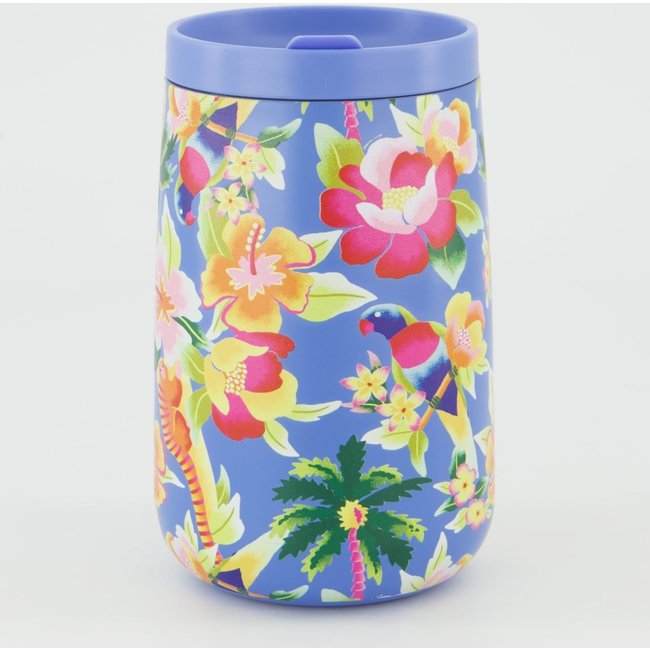 Copo Farm Que Sede Floral Havaiano Azul
