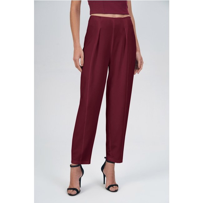 Calça Reta Costura Aparente Feminina Acostamento