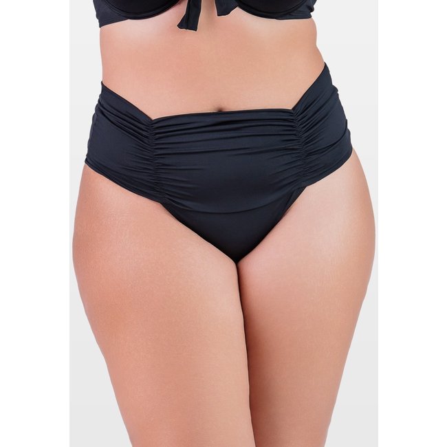 Calcinha Summer Soul Hot Pants Franzida Plus Size Preta